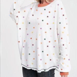 Waffle Knit Star Top